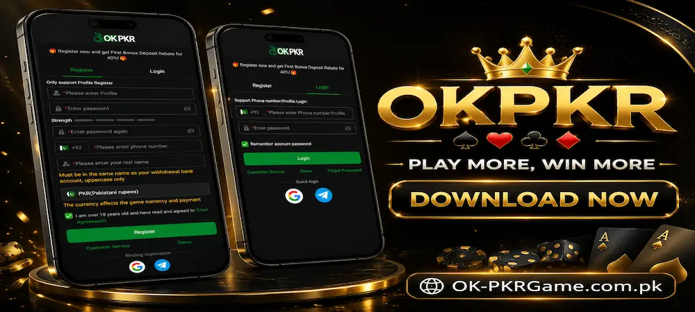 OK PKR Game register and login